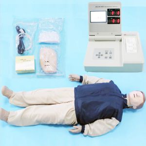 Advanced computer cardiopulmonary resuscitation simulator with LCD display (half body)